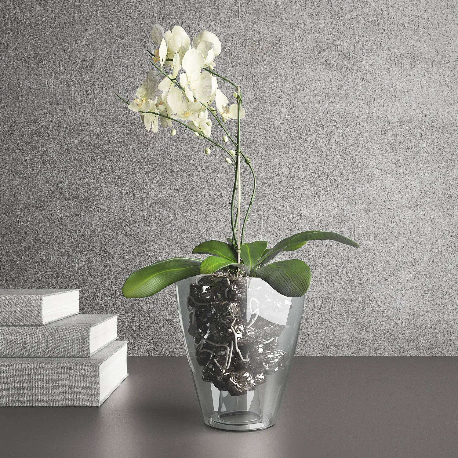 Orchidea négyzet kaspó (PS)
