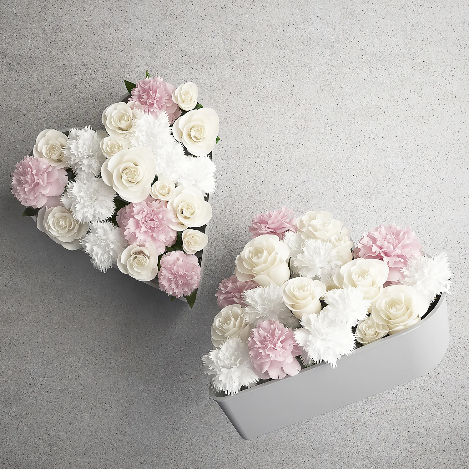 Szív ikebana tál
